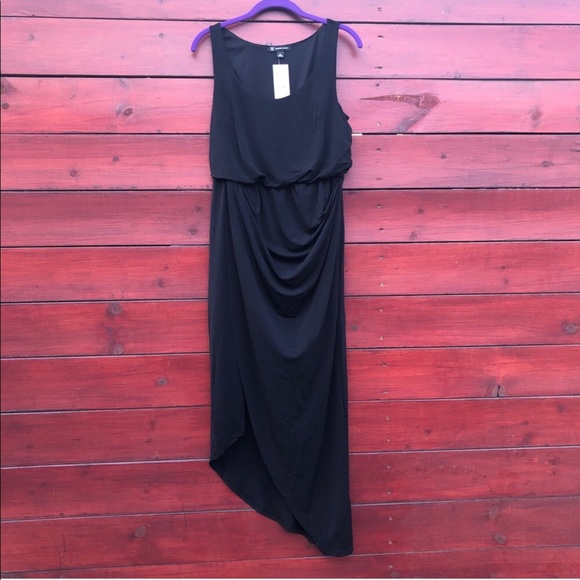 INC International Concepts Women’s Black Asymmetrical LBD Dress Size Medium - Picture 1 of 8